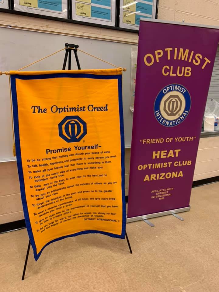 Photo of Optimist Club banners